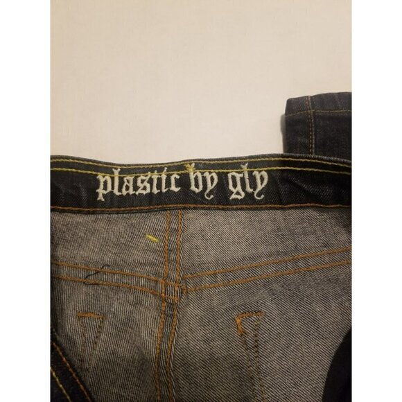 Plastic By Gly Jeans Junior Sz 13 Dark Wash - Picture 6 of 8